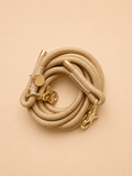 Laisse chien multi position- Beige doré