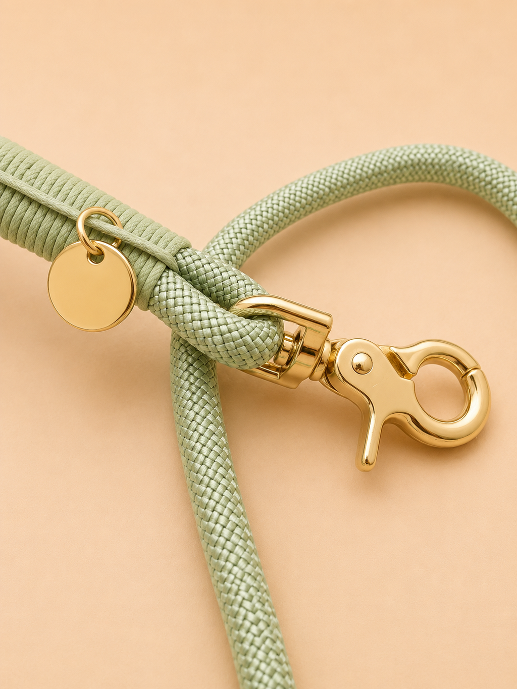 Laisse chien multi position- Vert Pastel