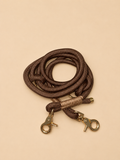 Laisse chien multi position - Marron chocolat