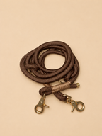 Laisse chien multi position - Marron chocolat