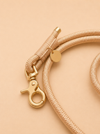 Laisse chien multi position- Beige doré