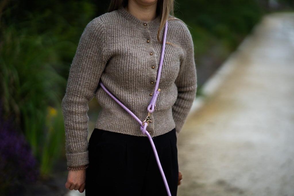 Laisse chien multi position- Violet LILA