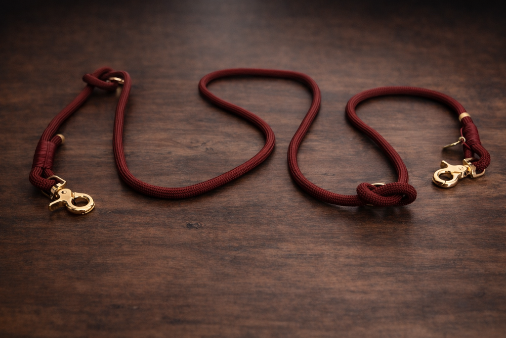 Laisse multi-positions - Rouge bordeaux
