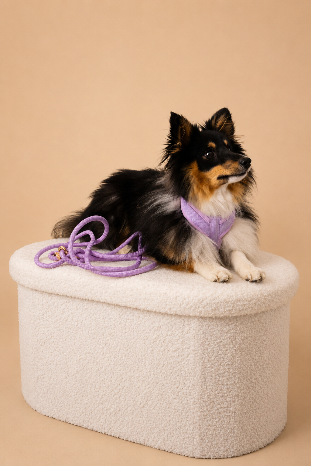 Harnais pour chien – Lila en velours côtelé 💜