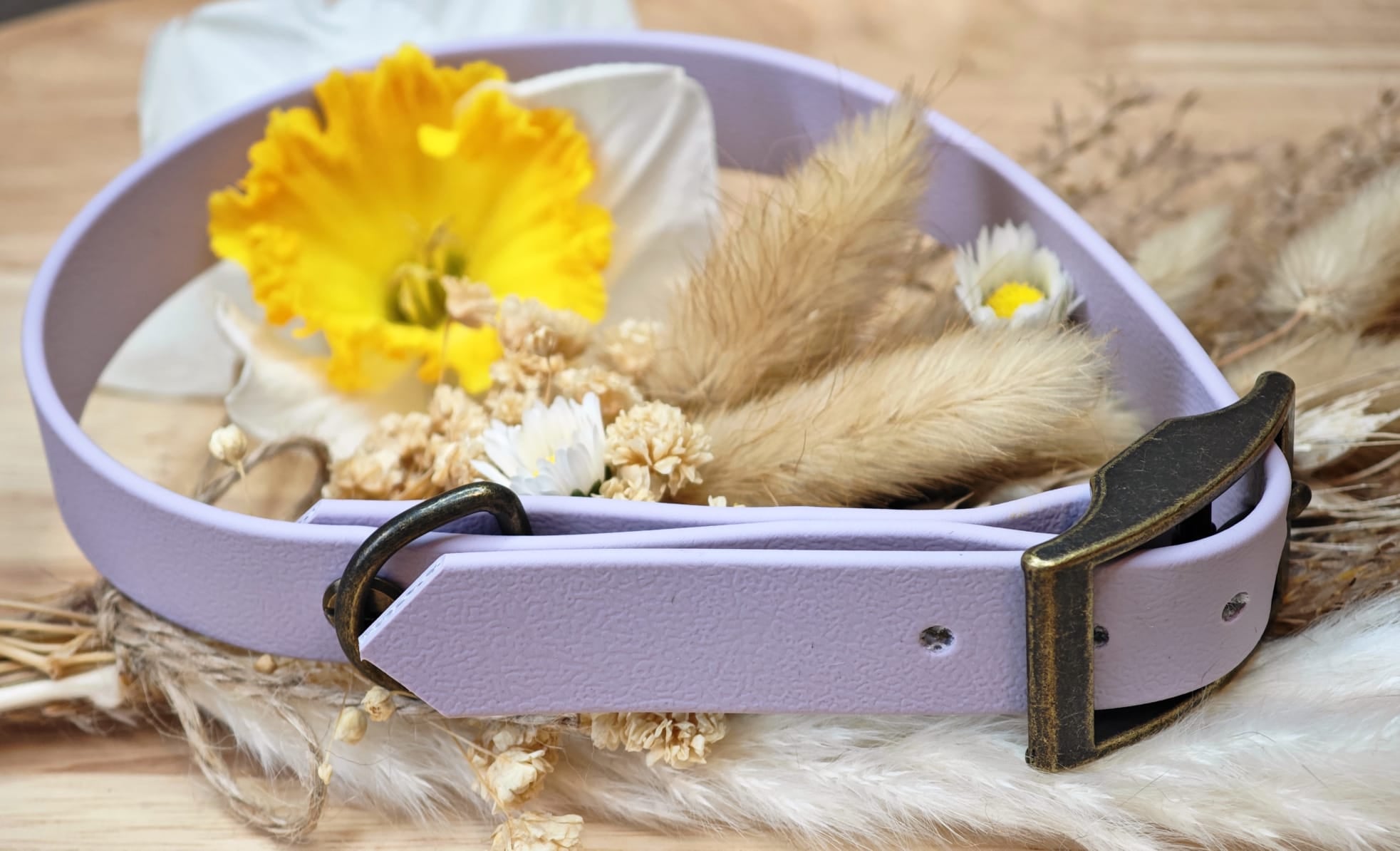 Collier chien Biothane Lila pastel – fait main – largeur 19 mm