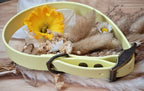 Collier chien Biothane Jaune pastel – fait main – largeur 19 mm